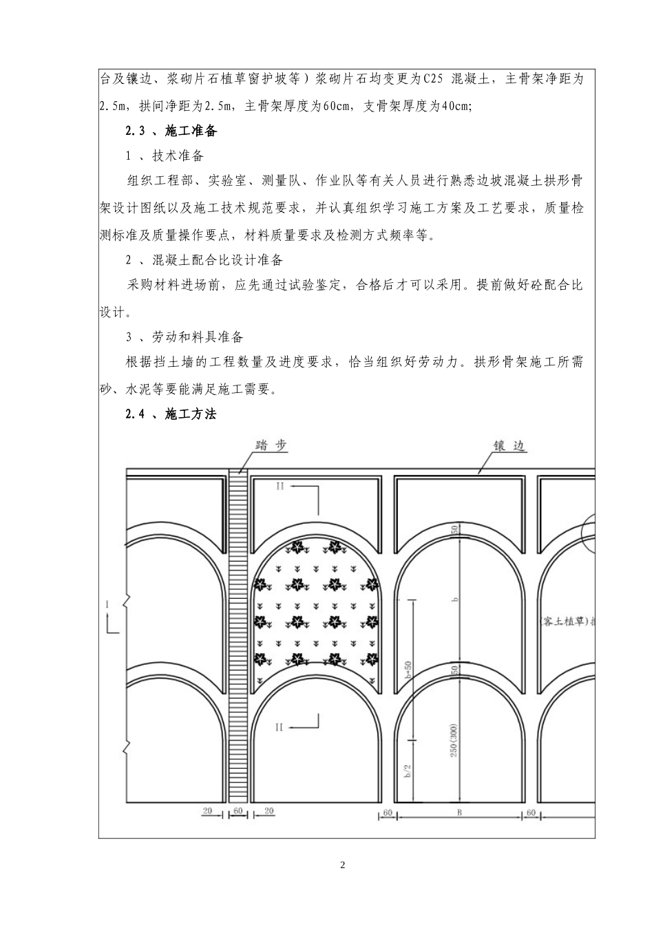 混凝土拱形骨架施工技术交底.doc_第2页