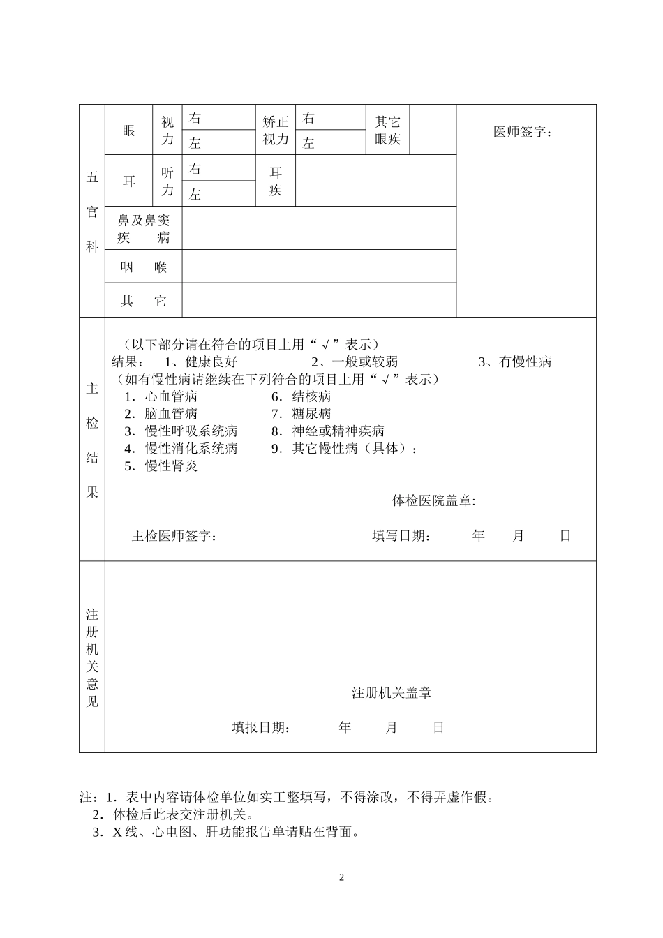 执业医师注册健康体检表2017.5.17.docx_第2页