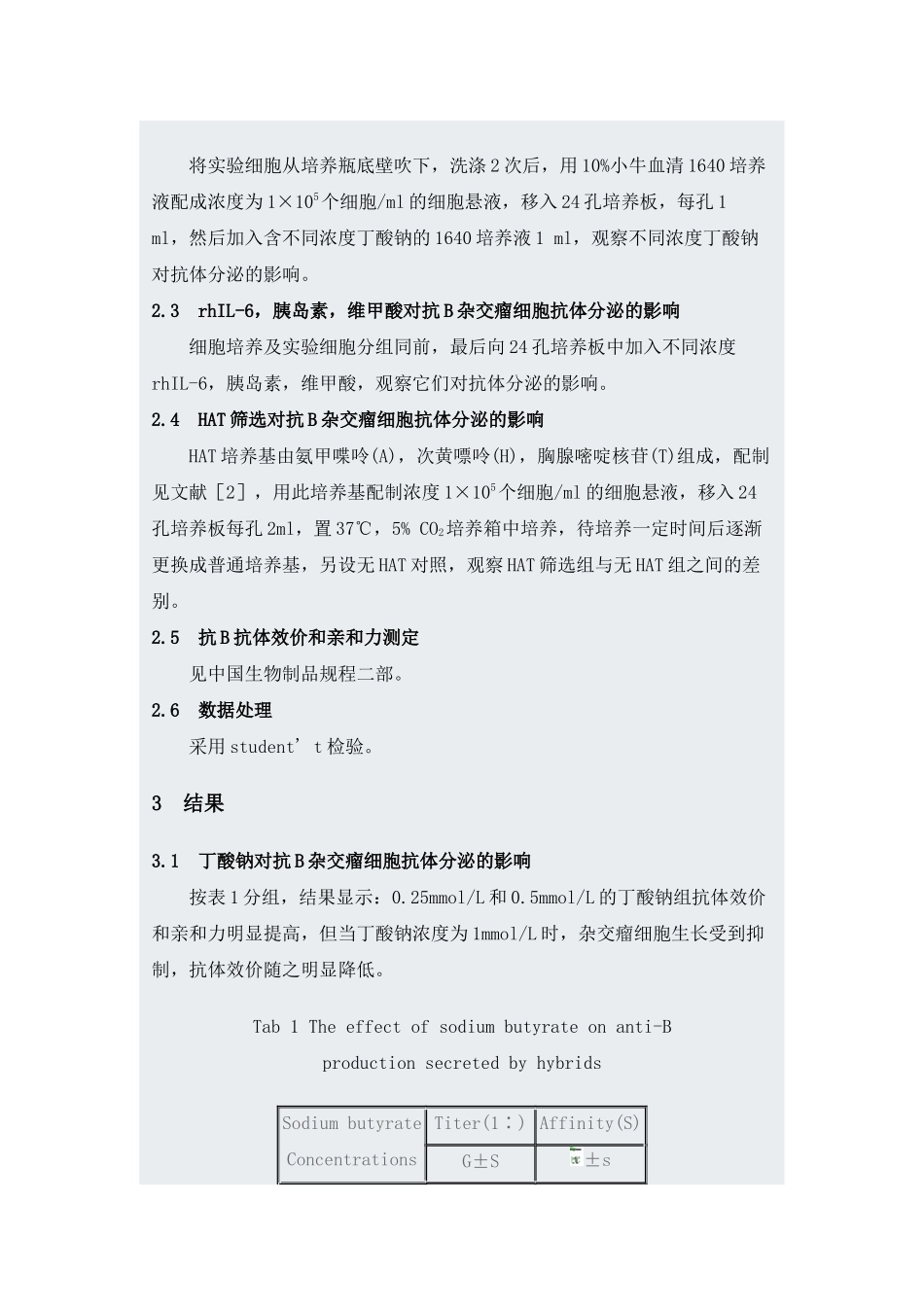 影响抗B杂交瘤细胞抗体分泌的因素研究.docx_第3页