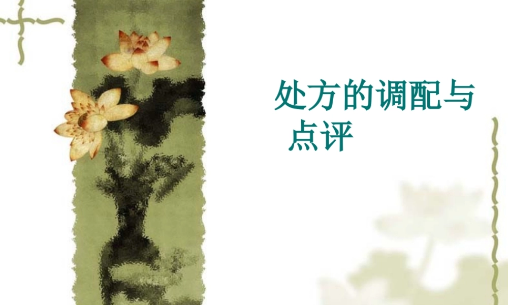 处方的调配与点评.ppt