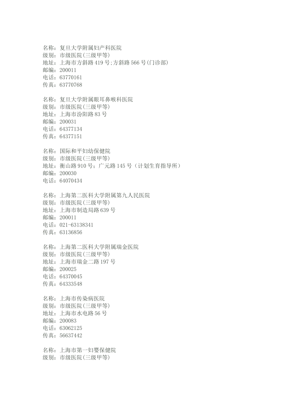 各大医院联系方式.doc_第3页