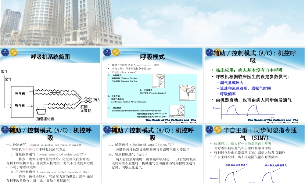 呼吸机的使用及撤机.ppt