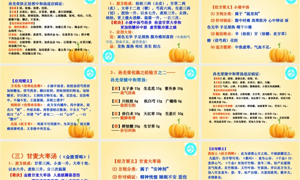 国医大师孙光荣中和医派经方精方串烧-杨建宇教授.ppt