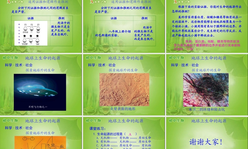 地球上生命起源ppt.ppt