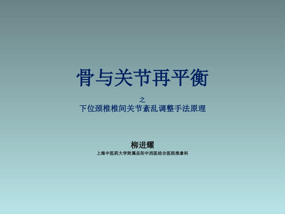 下位颈椎椎间关节材料.ppt_第1页