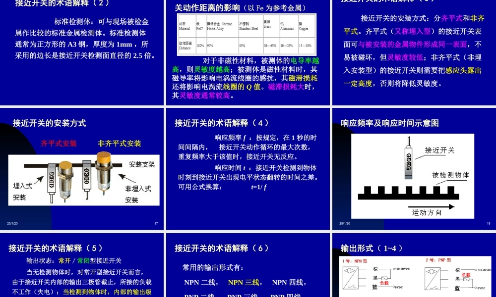 接近开关的术语解释.ppt