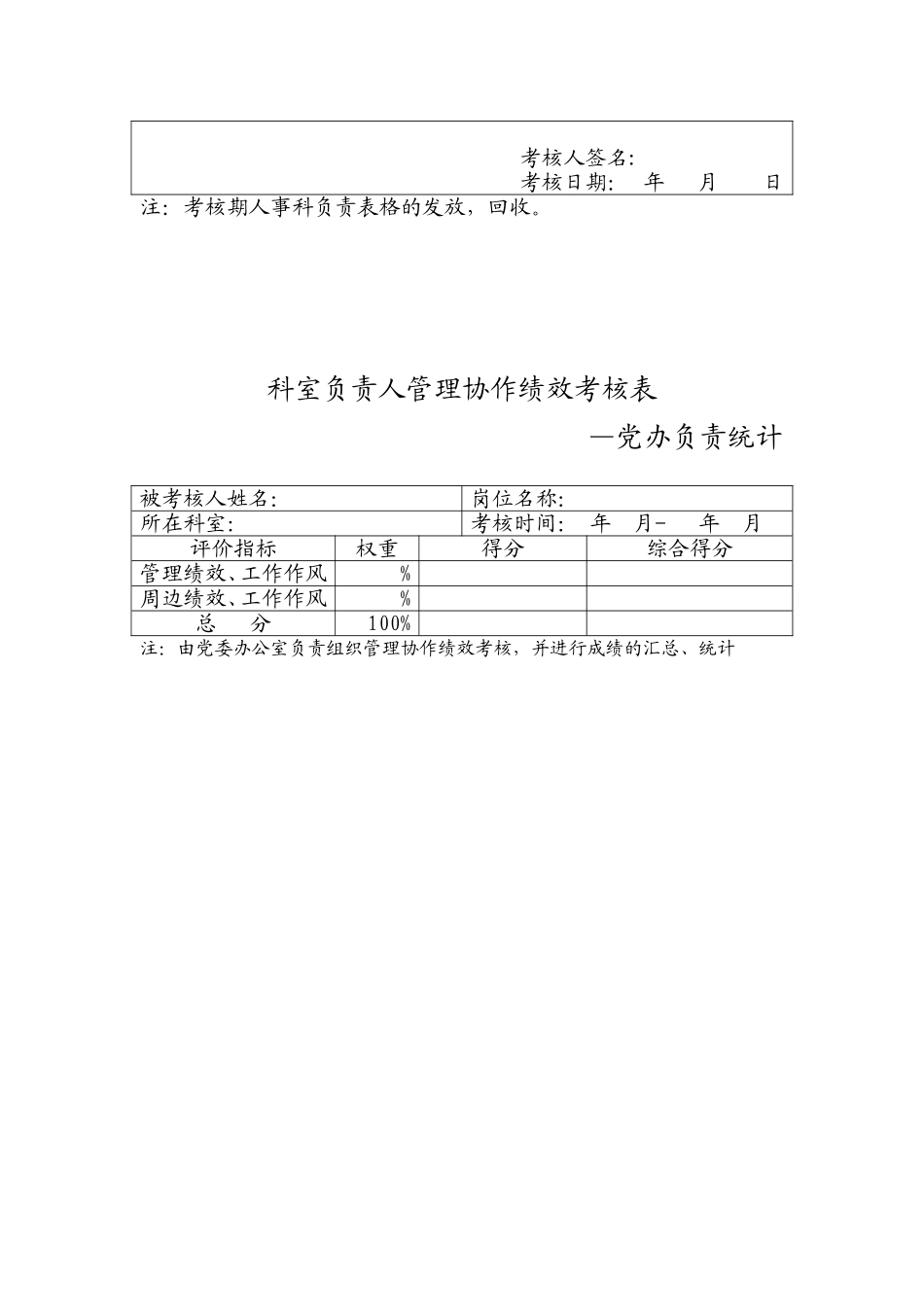 医院各类绩效考核评分表.doc_第2页