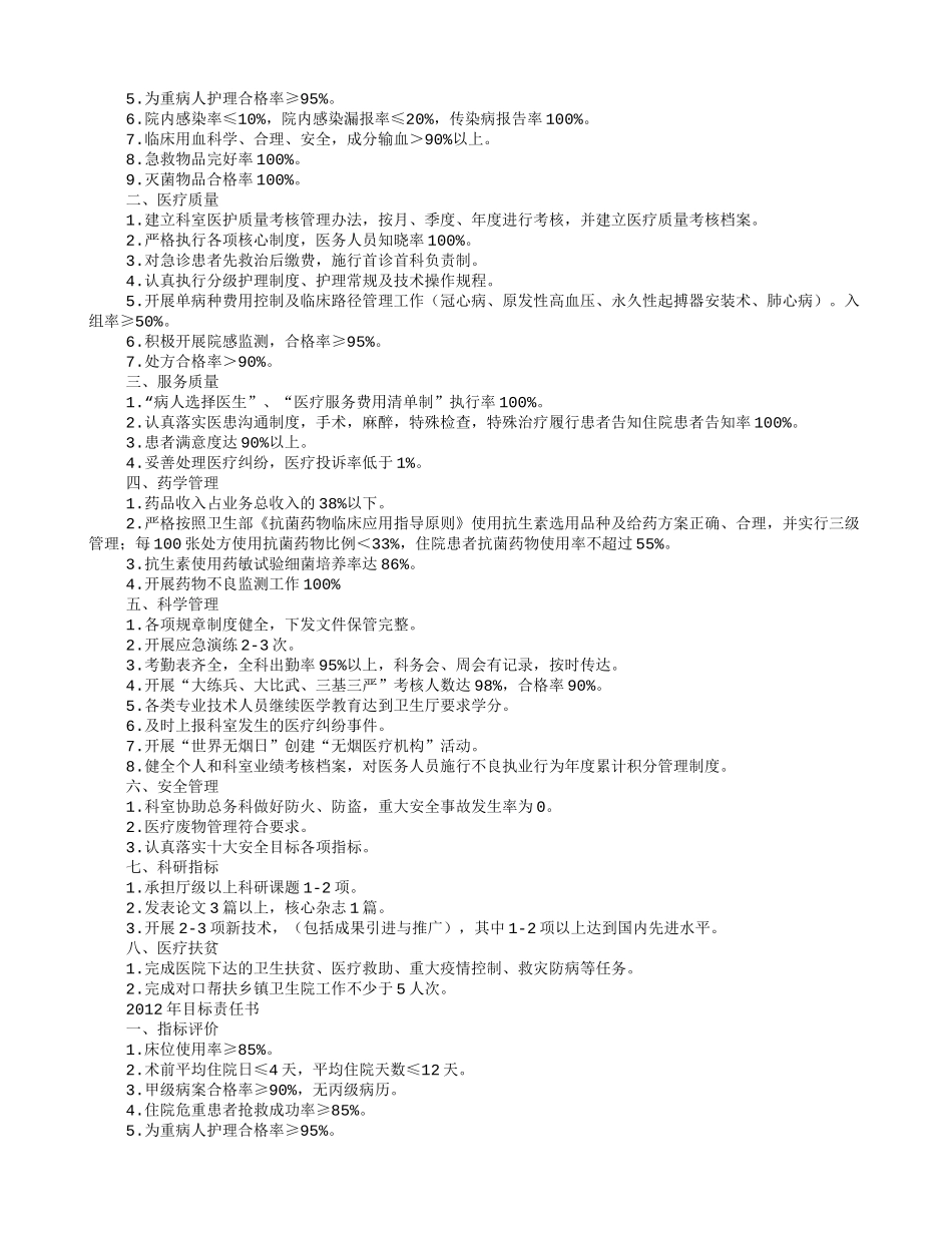 医院科室责任书.doc_第3页