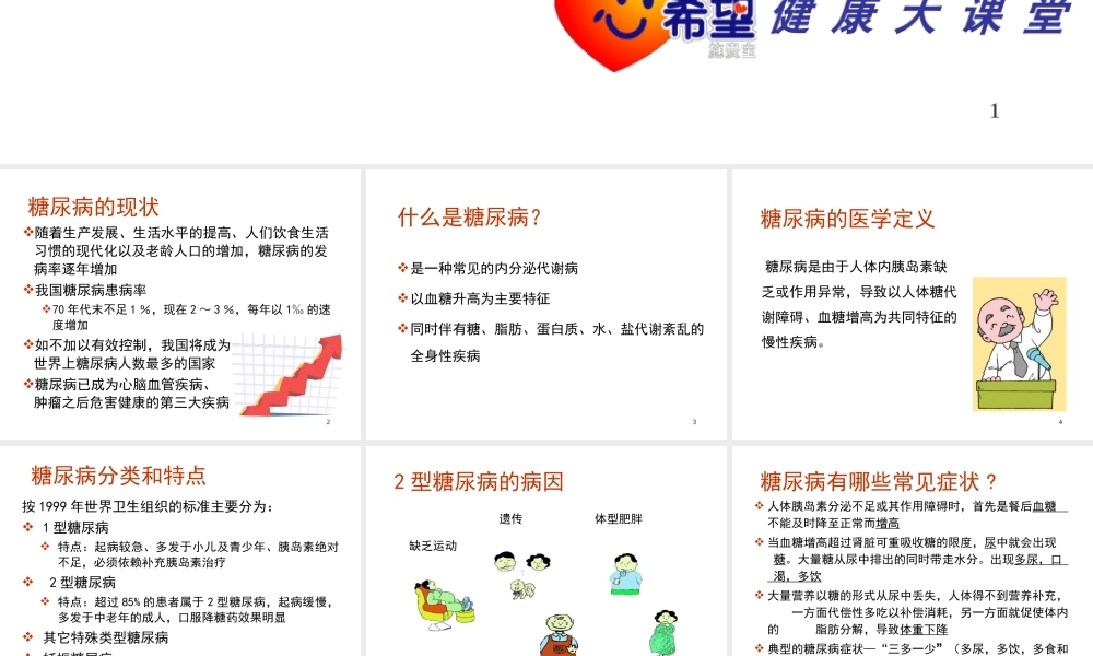 控制体重战胜糖尿病的基础.ppt