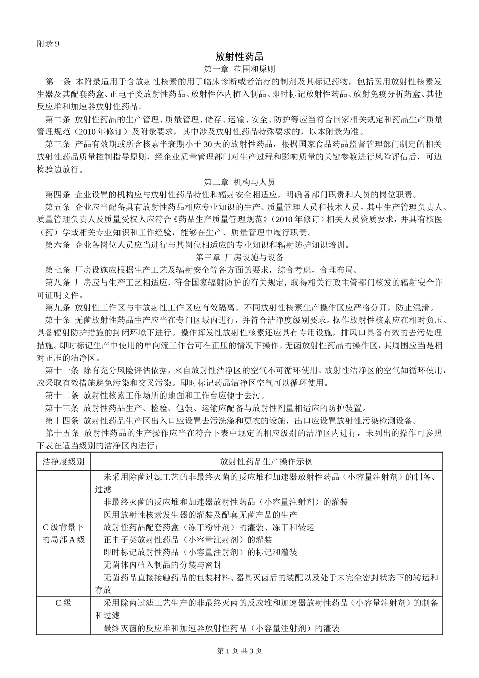 GMP2010附录9-放射性药品.doc_第1页