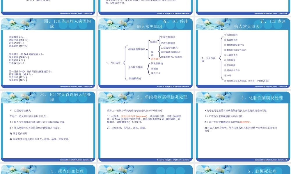 ICU患者昏迷的常见原因及其处理.ppt