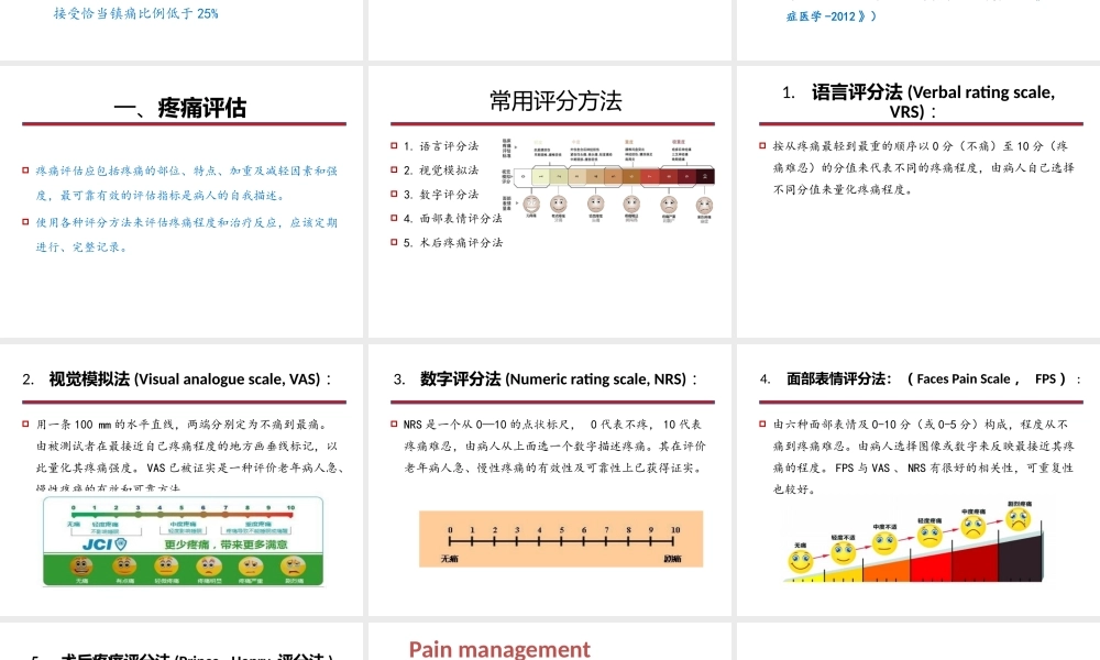 ICU病人疼痛与意识状态及镇痛镇静疗效的观察与评价---副本.pptx