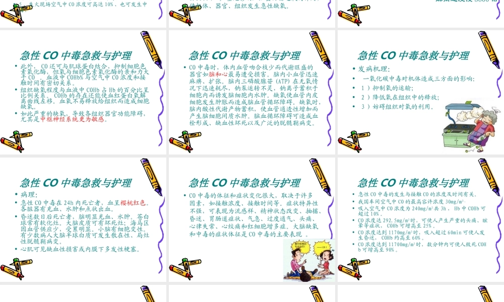 一氧化碳中毒急救PPT.ppt