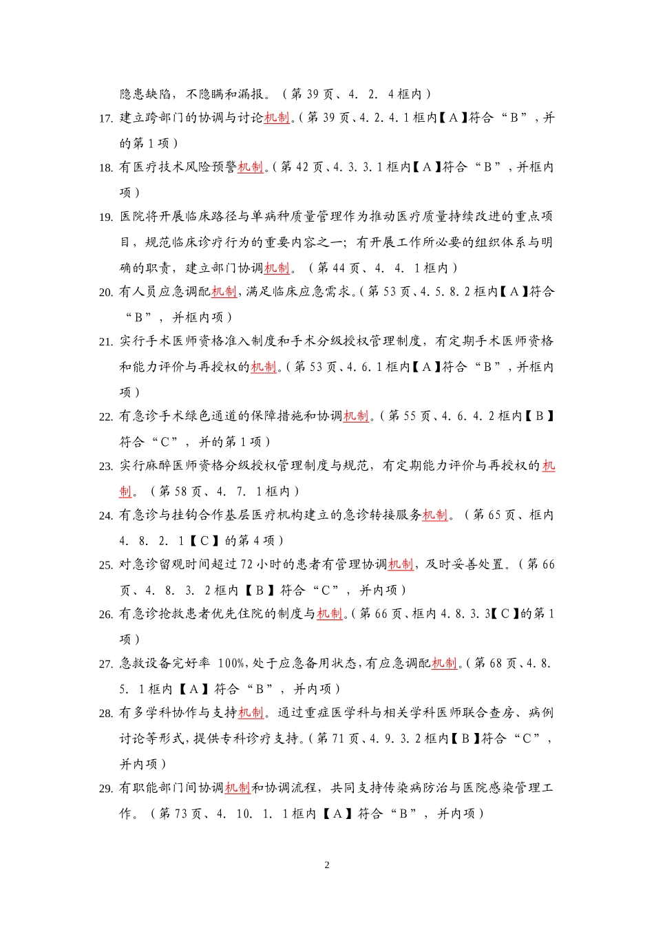 三级综合医院评审标准实施细则(2012年版)中涉及的机制.doc_第2页