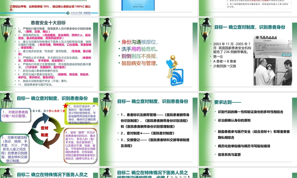 三级医院评审之患者安全.ppt