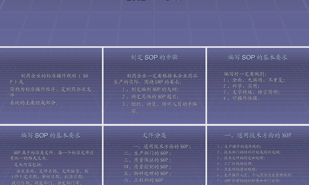 药品GMP认证中SOP的编写规程.ppt