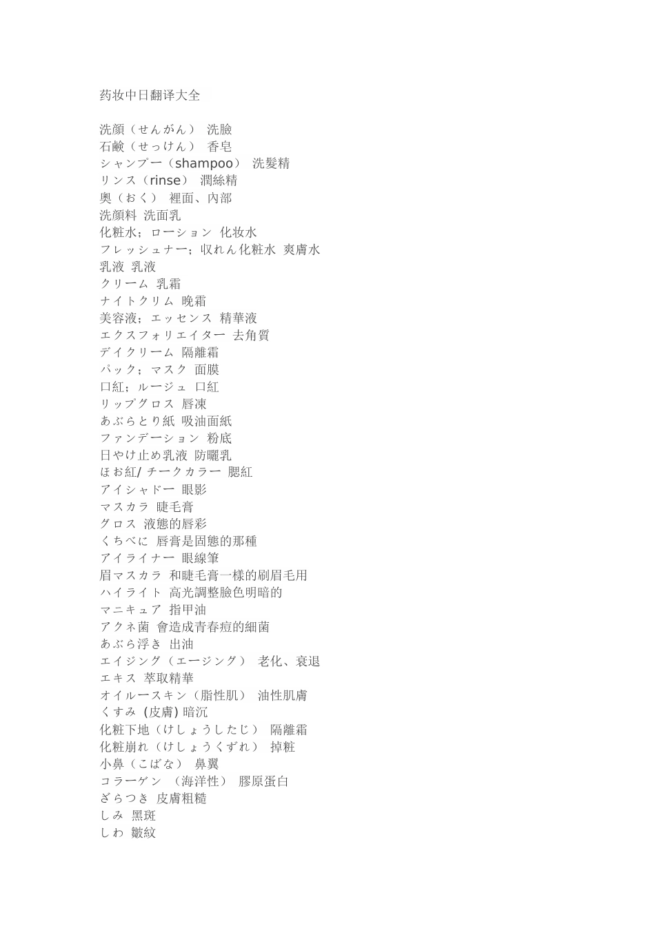 药妆中日翻译大全.docx_第1页