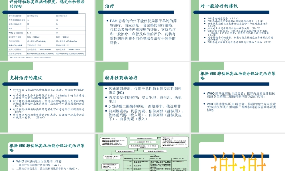 欧洲心脏病学会肺动脉高压指南解读-----大朗医院急诊科.ppt
