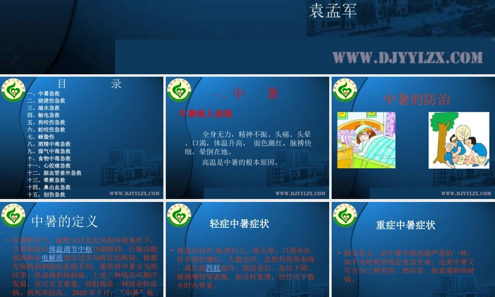 各种常见意外的急救常识.ppt