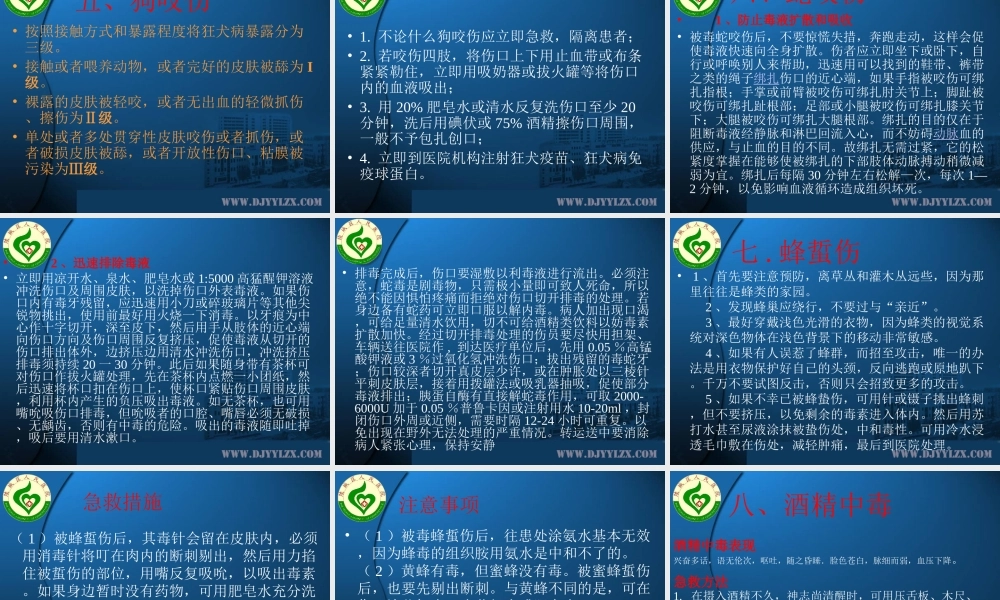 各种常见意外的急救常识.ppt