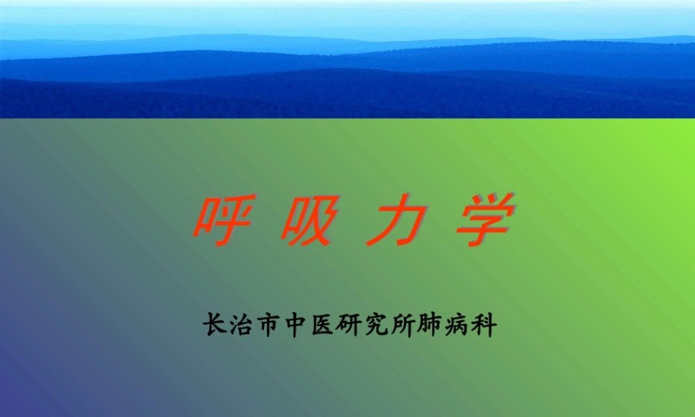 呼吸力学.ppt