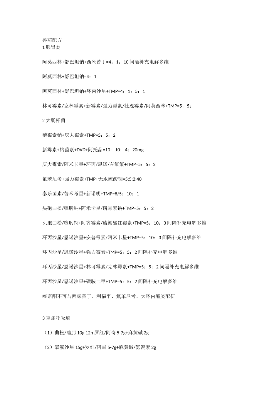 兽药常用的配方.doc_第1页