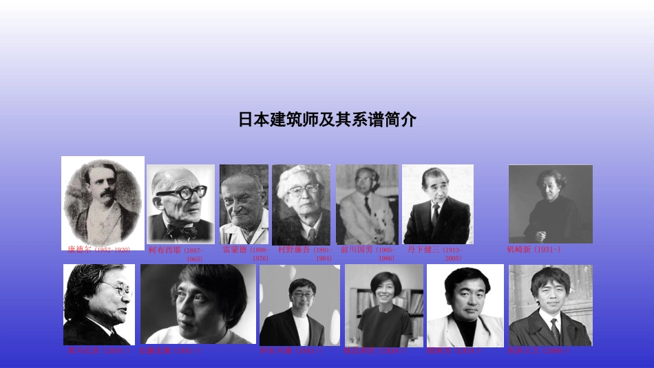日本建筑师及其系谱.ppt_第1页