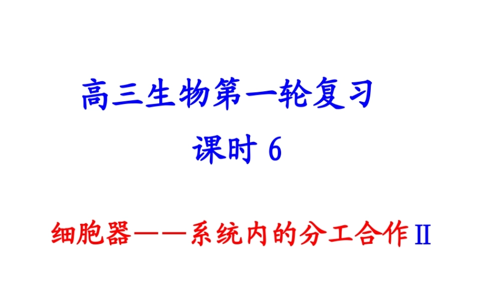 6细胞器——系统内的分工合作.ppt