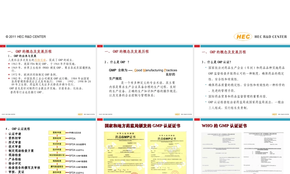 GMP认证在制药、食品等行业中的体现.ppt