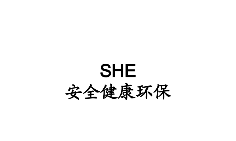SHE(安全、健康、环保)剖析.ppt