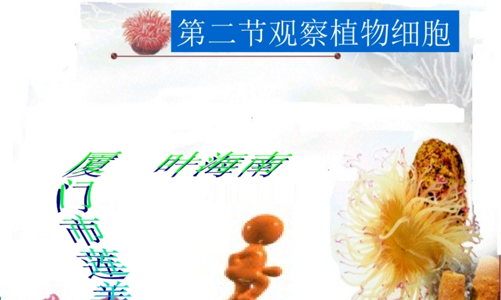 七上二单元一章二节观察植物细胞.ppt