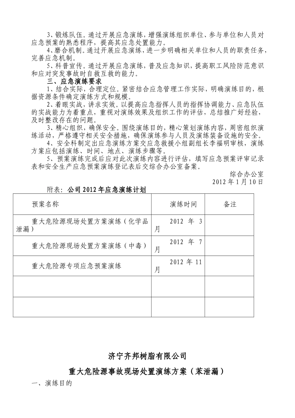 【2019年整理】重大危险源事故应急救援预案演练.doc_第2页