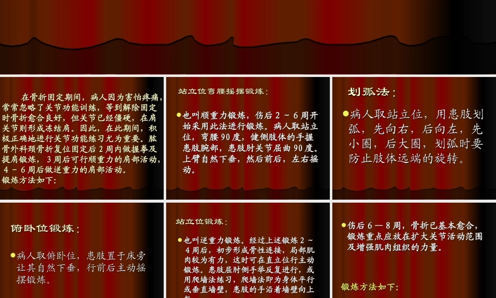 上肢骨折病人的功能锻炼...ppt