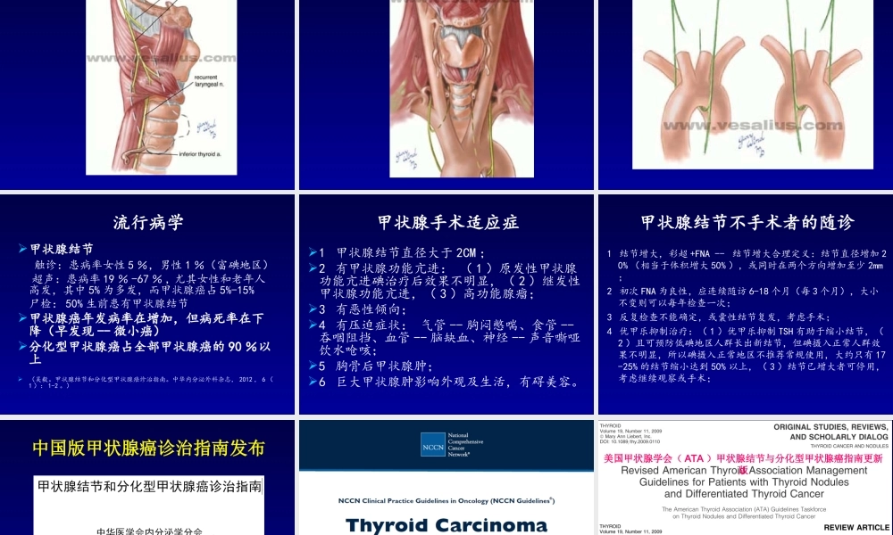 中国分化型甲状腺癌诊治指南解读(2012).ppt