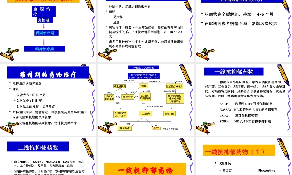 中国抑郁障碍防治指南ppt.ppt