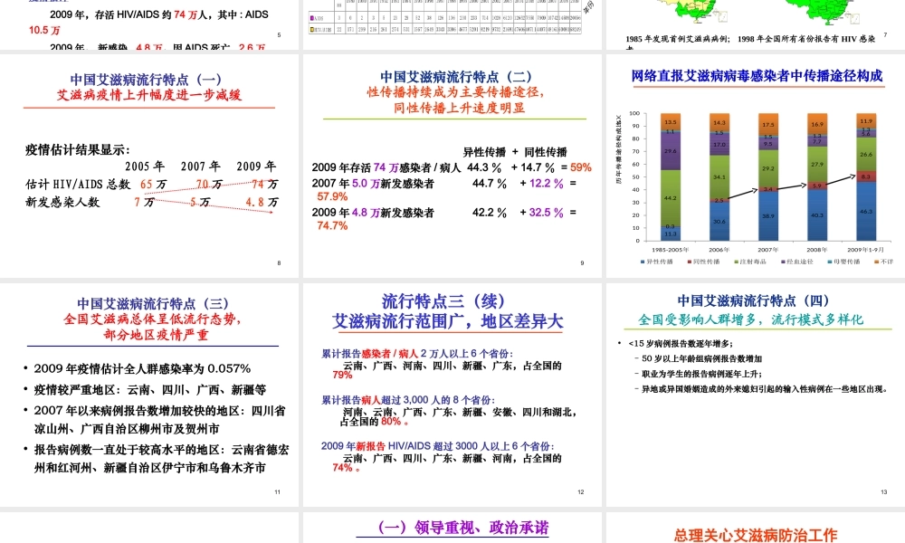 中国艾滋病防治..ppt