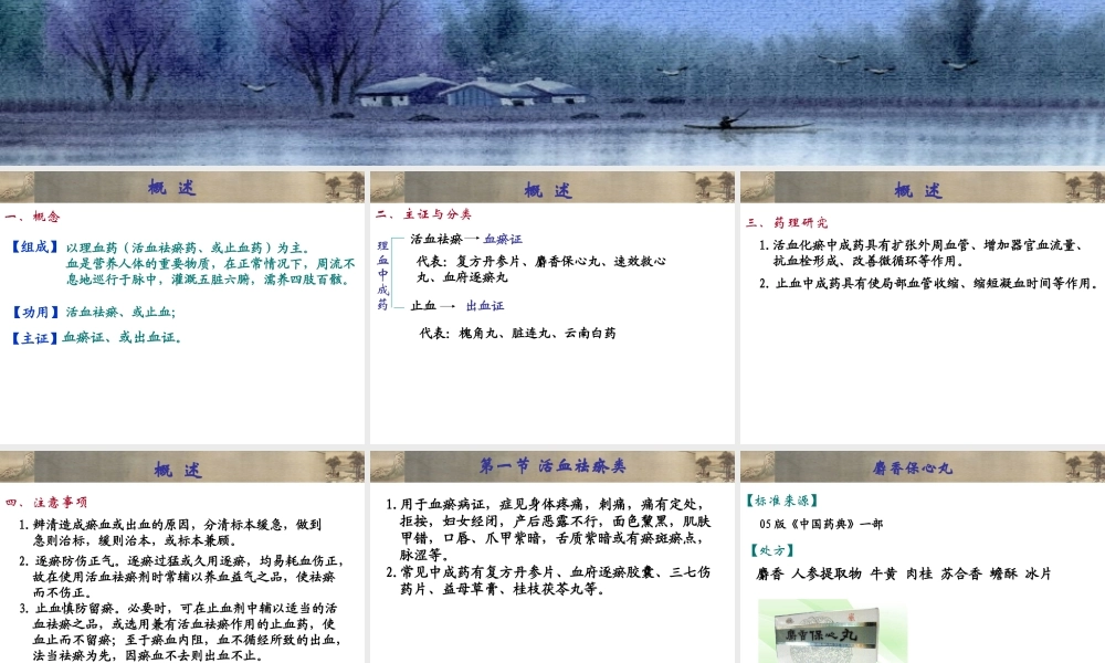 中成药用药指导10理血类中成药.pptx