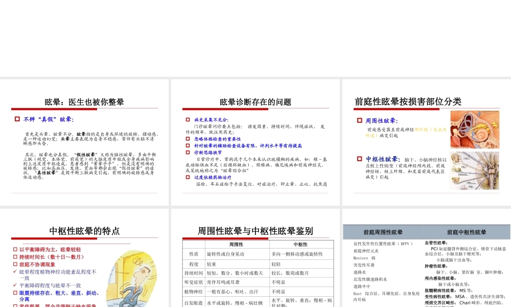 中枢性眩晕诊治.ppt