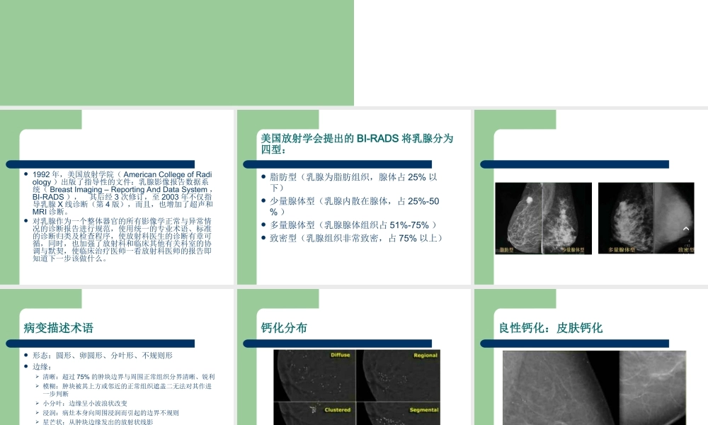 乳腺BI-RADS分级剖析.ppt