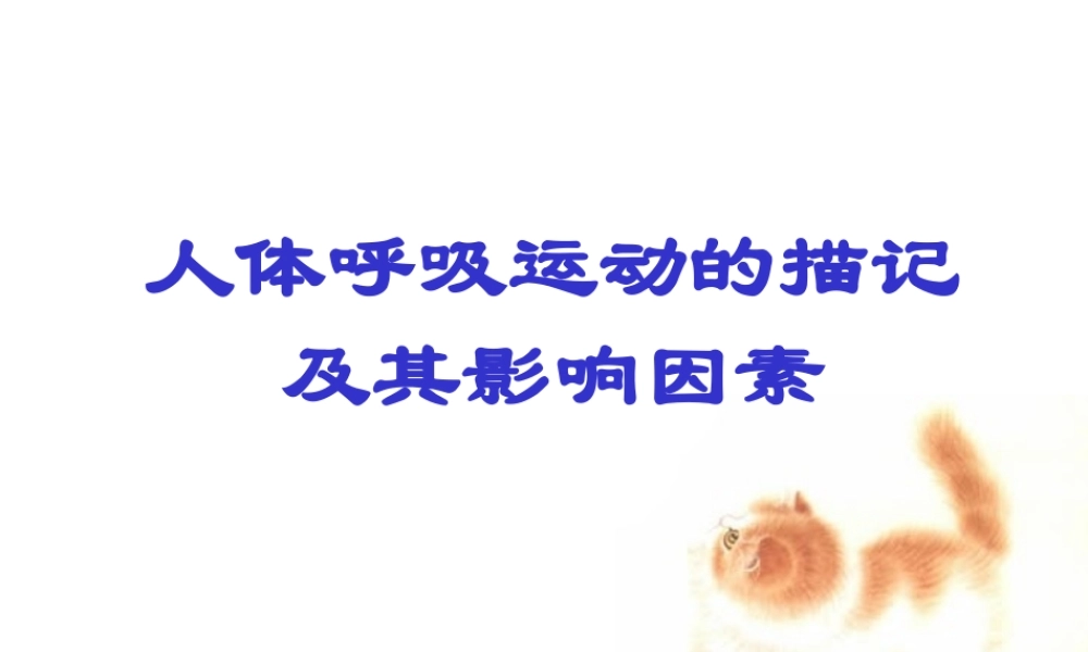 人体呼吸运动.ppt