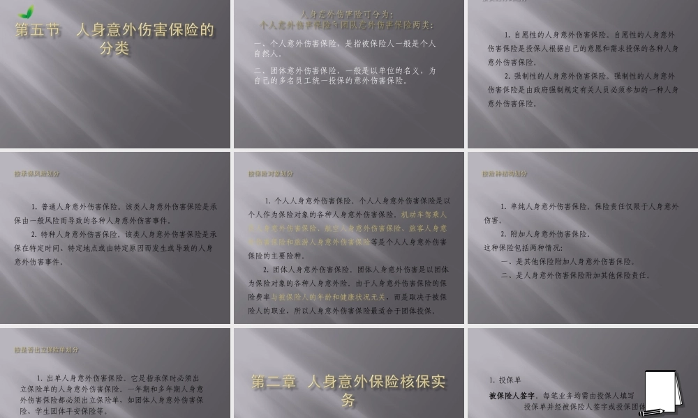 人身意外伤害保险.ppt