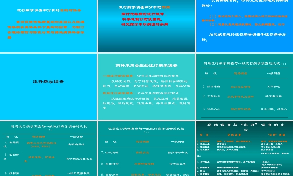 传染病流行病学如何调查..ppt