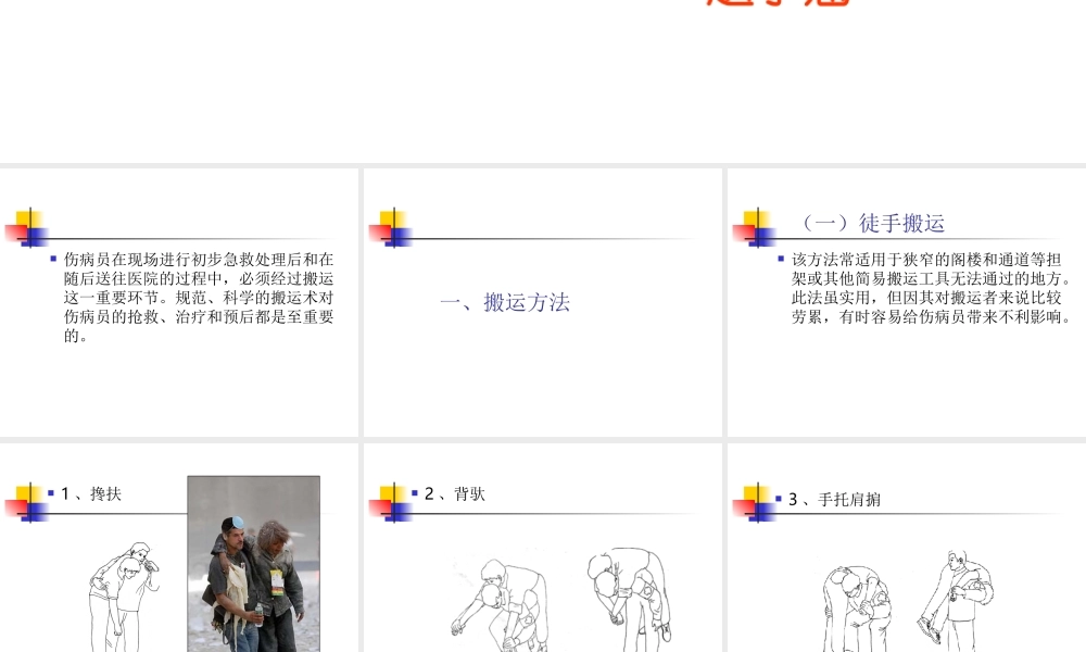 伤病员搬运术剖析.ppt