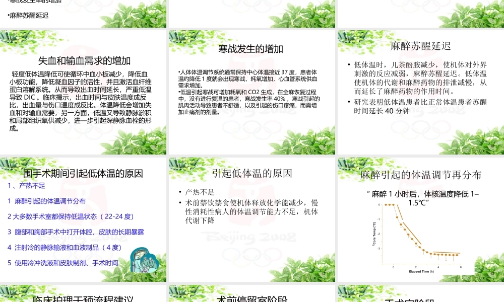 低体温对手术患者的影响.ppt