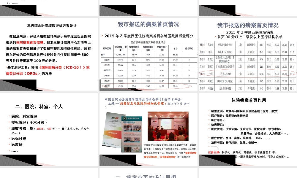 住院病案首页填写与质控.ppt