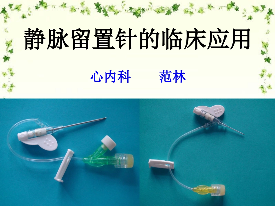 新静脉留置针.ppt_第1页