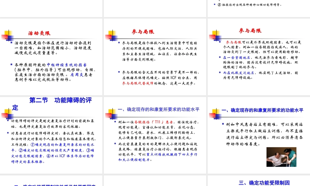以ICF体系作为功能障碍评定的基本框架.ppt