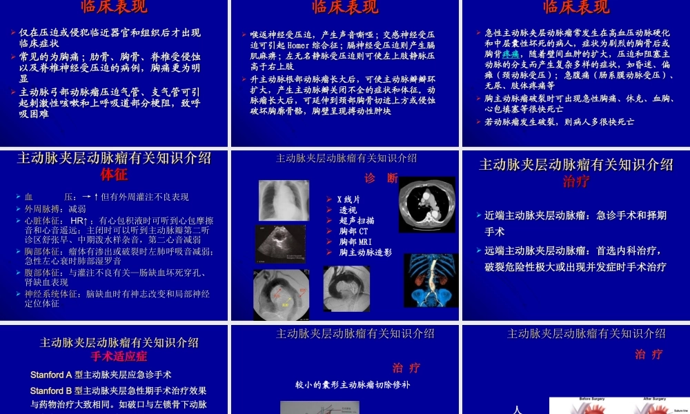 主动脉夹层动脉瘤围手术期教学查房.ppt