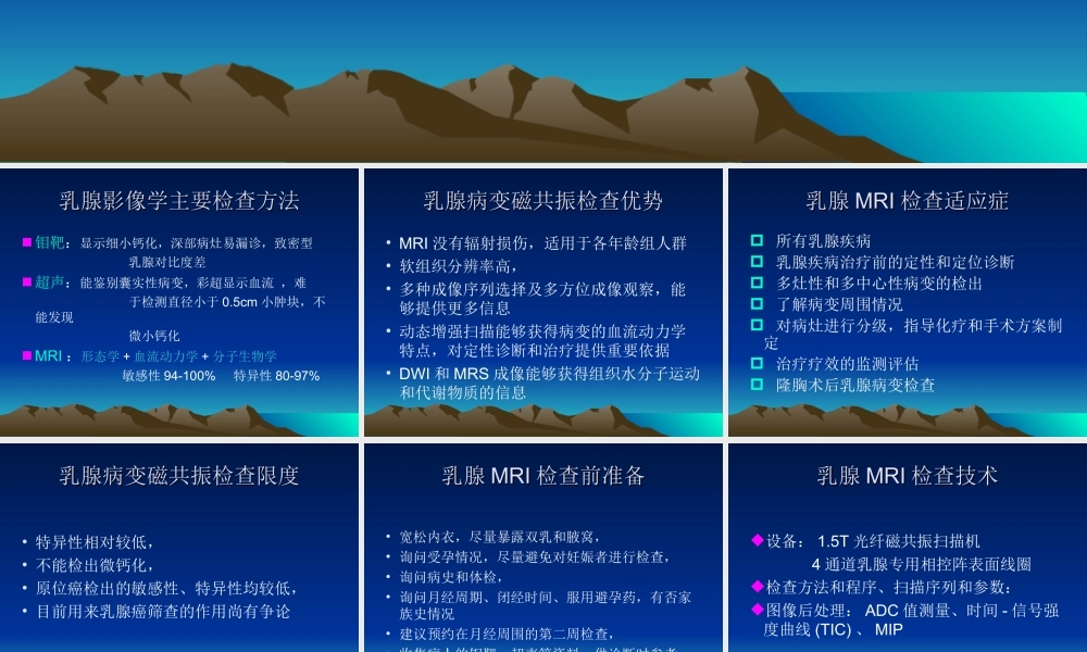 乳腺病变磁共振检.ppt