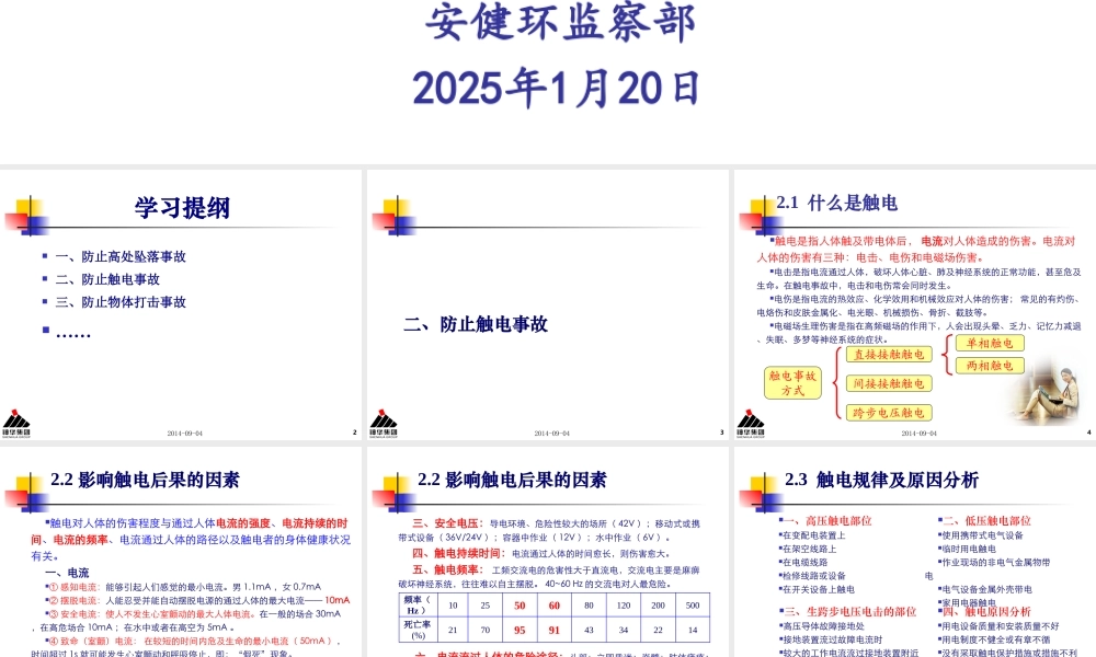 二十五项重点要求——防止人身伤亡事故之二触电事故(刘永平).ppt